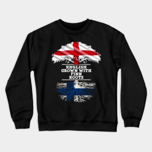 English Grown With Finn Roots - Gift for Finn With Roots From Finland Crewneck Sweatshirt